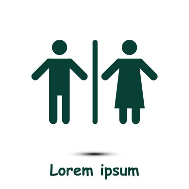 Tuvalet işareti simgesi.