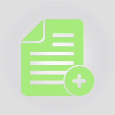 Belge listesi vektör simgesi. Düz tasarım renk vektör illüstrasyon.