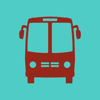 otobüs işareti simgesi. toplu taşıma sembolü.