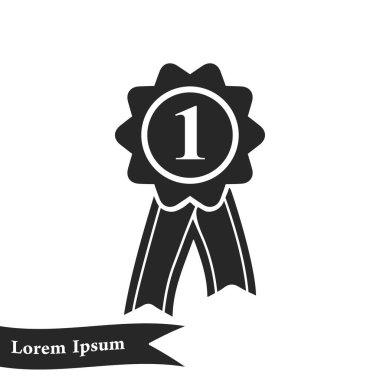  Kurdele simgesi ile rozet. Ödülü rozet şerit erkek ile.