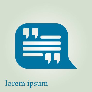 Soyut konuşma balonu sembolü. Teklif simgesi. . Doğrudan belirti işareti.