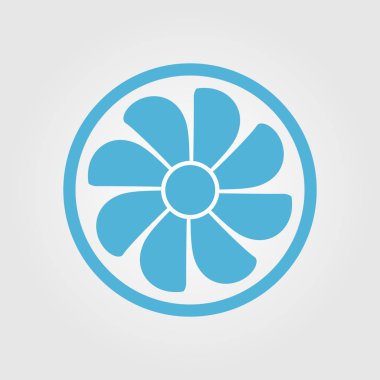 Fan simgesi renk vektör illüstrasyon