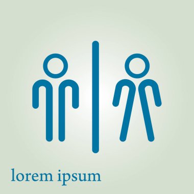 Tuvalet işareti simgesi.