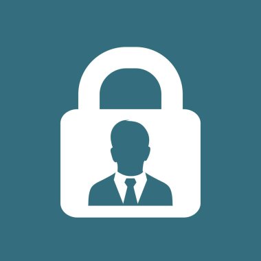 Simgeyi kilitleyin. Vektör renk illüstrasyon