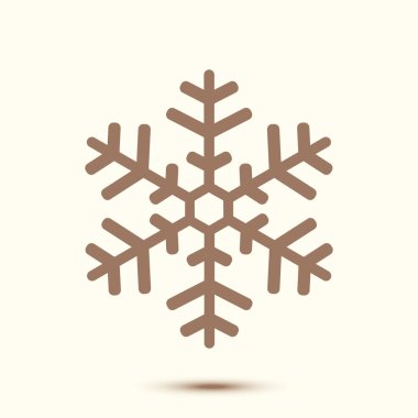 Kar tanesi simgesi. Yılbaşı dekorasyonu. 