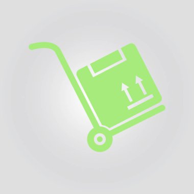 Teslimat işareti soyut vektör simgesi. 