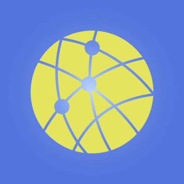 Sosyal ağ tek simgesi. Küresel teknoloji. Sosyal bağlantılar ağı.