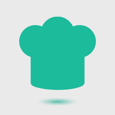 Şef şapka işareti simgesi. Pişirme şapka soyut renk vektör illüstrasyon