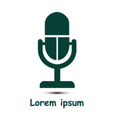 Mikrofon işareti simgesi.