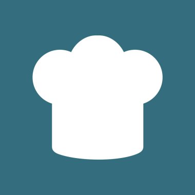 Şef şapka işareti simgesi. Pişirme şapka soyut renk vektör illüstrasyon