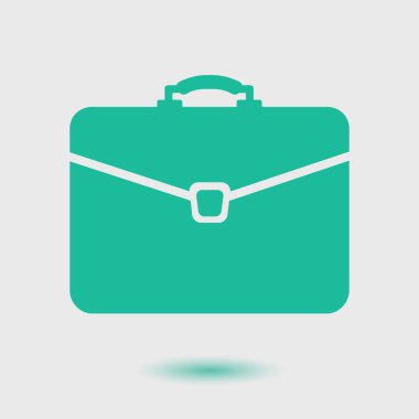 Soyut evrak çantası simgesi, vektör illüstrasyon. Düz tasarım stili. 