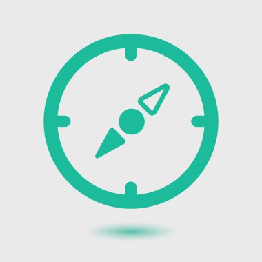 Pusula simgesini yuvarlak vektör çizim