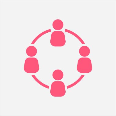 Sosyal ağ tek simgesi. Sosyal bağlantılar ağı.