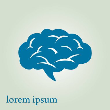 Beyin simgesi. İnsan akıllı akıllı zihin. 