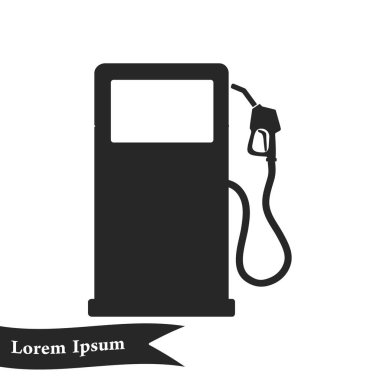 Benzin pompası meme işareti. Benzin istasyonu simgesi.  