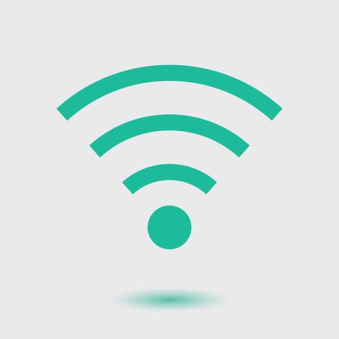 Wifi Sembolü. Vektör kablosuz ağ simgesi 