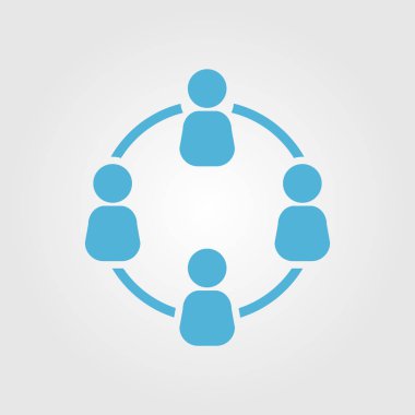 Sosyal ağ tek simgesi. Sosyal bağlantılar ağı.