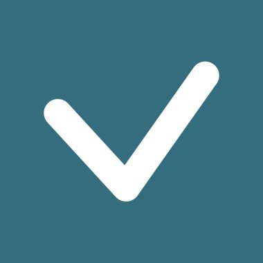 Onay kutusu düğmesi simgesi. Onay işareti soyut renk vektör illüstrasyon