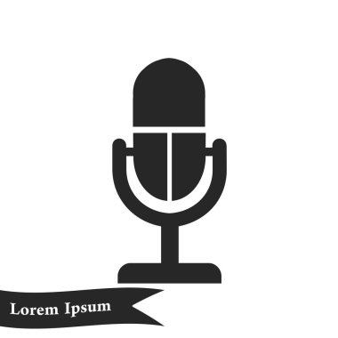 Mikrofon işareti simgesi.