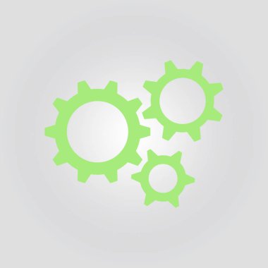 Soyut dişliler vektör simgesi. Düz stil. 