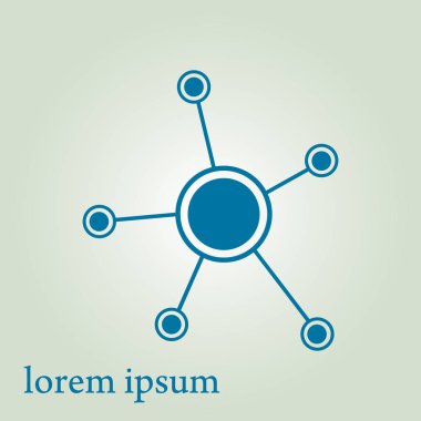 Sosyal ağ tek simge. Küresel teknoloji. İş sosyal bağlantıları ağ.