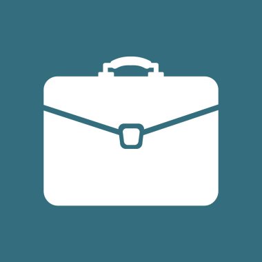 Soyut evrak çantası simgesi, vektör illüstrasyon. Düz tasarım stili. 