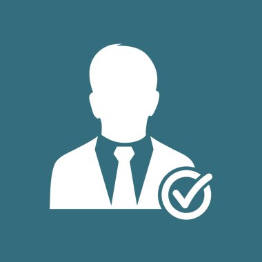 Kullanıcı işareti simgesi. Düz tasarım stili.