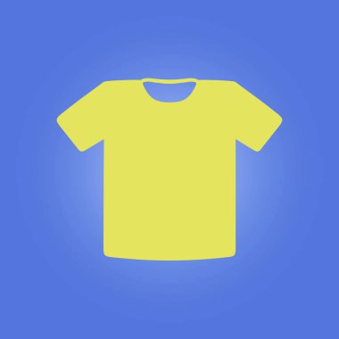 T-shirt işareti simgesi. Giysi sembolü. Düz tasarım stili.