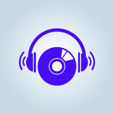 Cd veya Dvd simgesi. Soyut vektör kompakt disk simgesi.