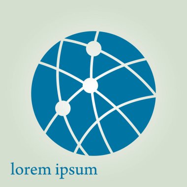 Sosyal ağ tek simgesi. Küresel teknoloji. Sosyal bağlantılar ağı.