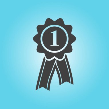  Kurdele simgesi ile rozet. Ödülü rozet şerit erkek ile.