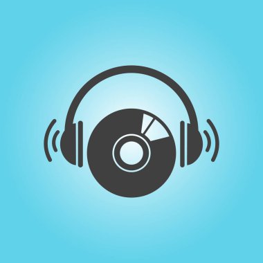 Cd veya Dvd simgesi. Soyut vektör kompakt disk simgesi.