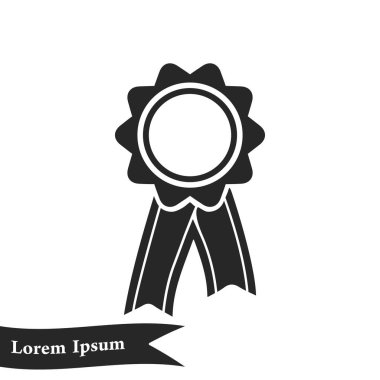  Kurdele simgesi ile rozet. Ödülü rozet şerit erkek ile.