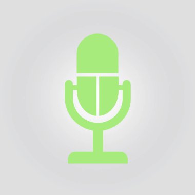 Mikrofon işareti simgesi.