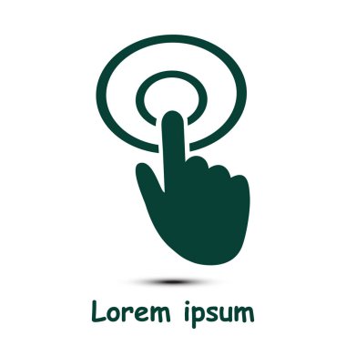 Dokunmatik ekran işareti simgesi. El işaretçisi simgesi 