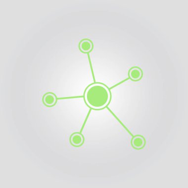 Sosyal ağ tek simge. Küresel teknoloji. İş sosyal bağlantıları ağ.