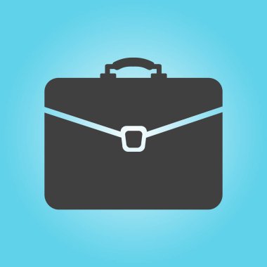 Soyut evrak çantası simgesi, vektör illüstrasyon. Düz tasarım stili. 