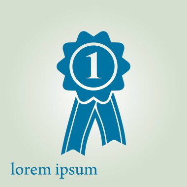  Kurdele simgesi ile rozet. Ödülü rozet şerit erkek ile.