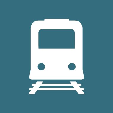 Tren simgesi. Metro sembolü. Tren istasyonu vektör işareti.