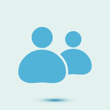 Soyut sosyal işaret simgesi. Düz vektör çizimi