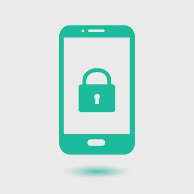 Akıllı telefon soyut simgesi. Renk soyut vektör illüstrasyon