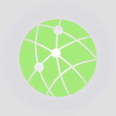 Sosyal ağ tek simgesi. Küresel teknoloji. Sosyal bağlantılar ağı.