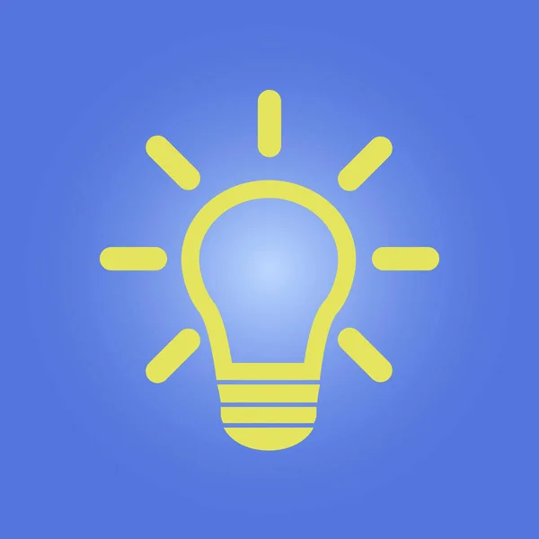 Lichte lamp pictogram. — Stockvector
