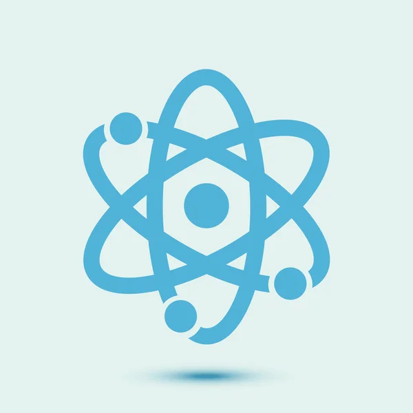 Atom Előjel Atom Részt Ikonja Lapos Kivitel Stílus — Stock Vector