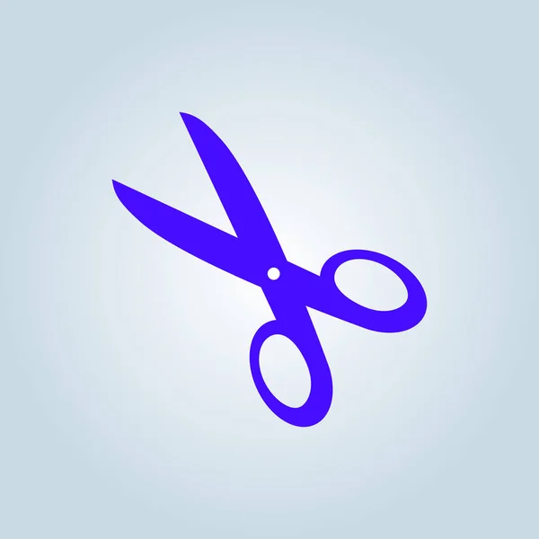Scissors Icon Flat Design Vector Color Illustration — Stock Vector