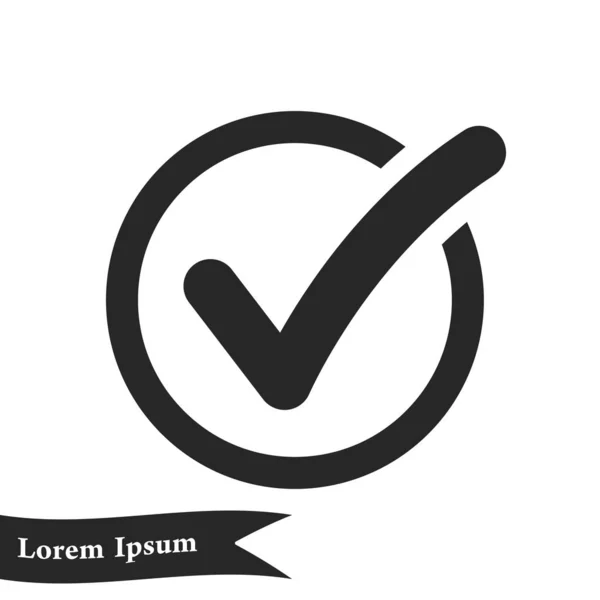 Lista Verificación Icono Botón Marca Verificación Signo Casilla — Vector de stock