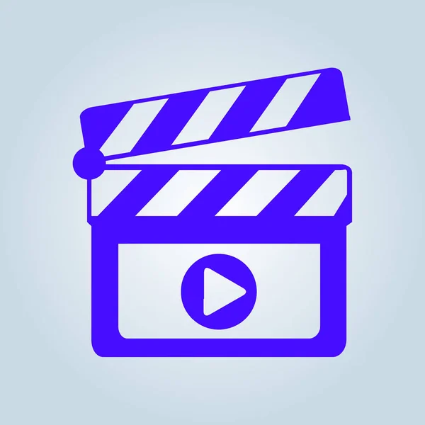Απλό Εικονίδιο Βίντεο Εικονογράφηση Διάνυσμα — Διανυσματικό Αρχείο