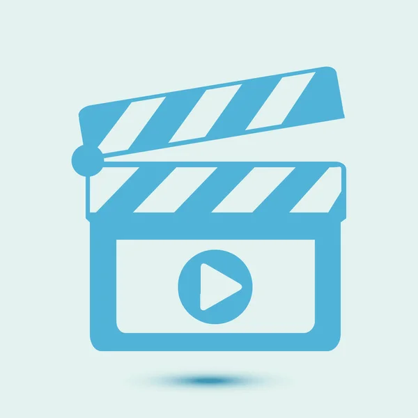 Eenvoudige Videopictogram Vectorillustratie — Stockvector