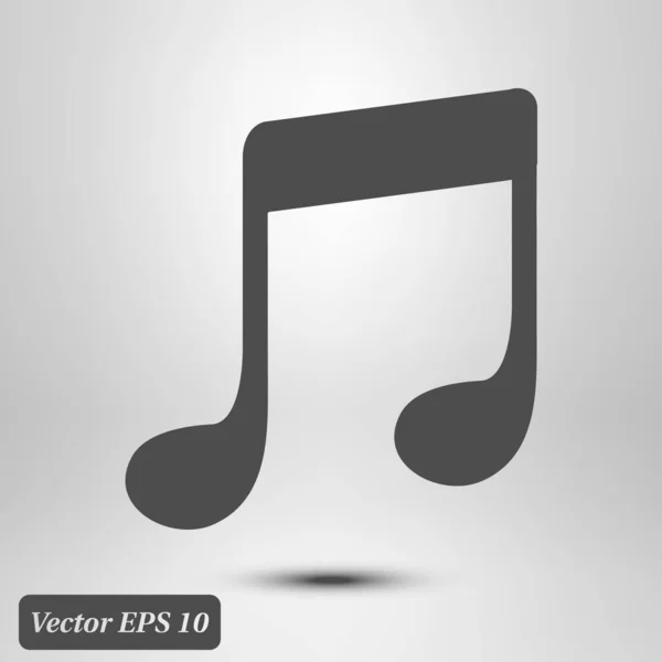 Музыкальная Икона Музыкальный Символ Векторный Плоский Стиль Дизайна — стоковый вектор
