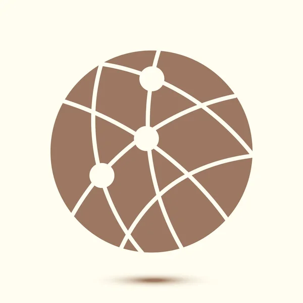 Social network single icon. Global technology. Network of social connections.
